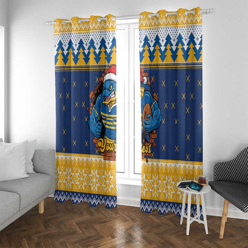 Parramatta Angry Eels Personalized Window Curtain Christmas Rugby League Spirit - Aussie Hoodie