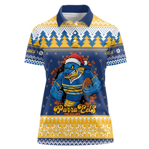Parramatta Angry Eels Personalized Women Polo Shirt Christmas Rugby League Spirit - Aussie Hoodie