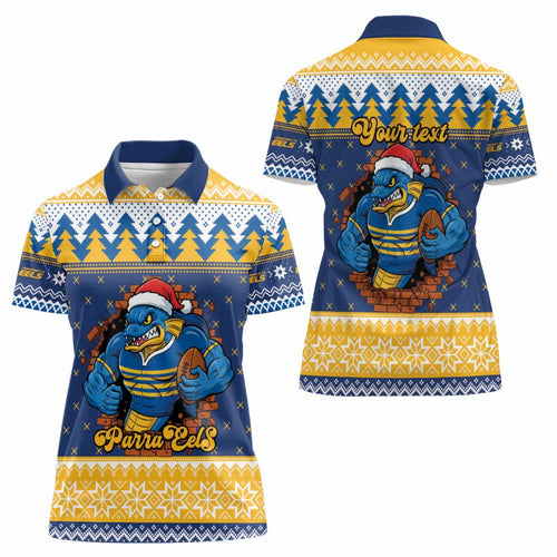 Parramatta Angry Eels Personalized Women Polo Shirt Christmas Rugby League Spirit - Aussie Hoodie