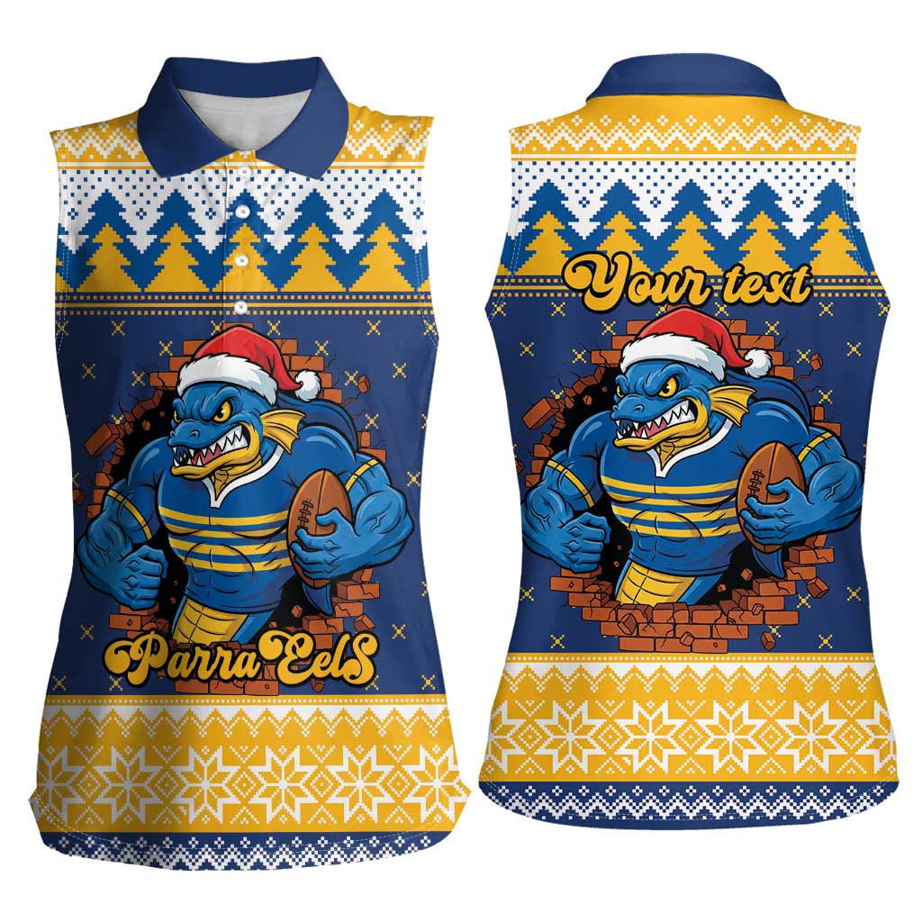 Parramatta Angry Eels Personalized Women Sleeveless Polo Shirt Christmas Rugby League Spirit - Aussie Hoodie