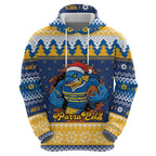 Parramatta Angry Eels Personalized Zip Hoodie Christmas Rugby League Spirit - Aussie Hoodie