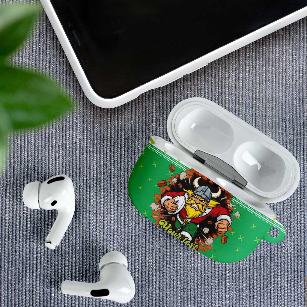 Santa Raiders Personalized AirPods Case Christmas Rugby League Spirit - Aussie Hoodie