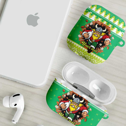 Santa Raiders Personalized AirPods Case Christmas Rugby League Spirit - Aussie Hoodie