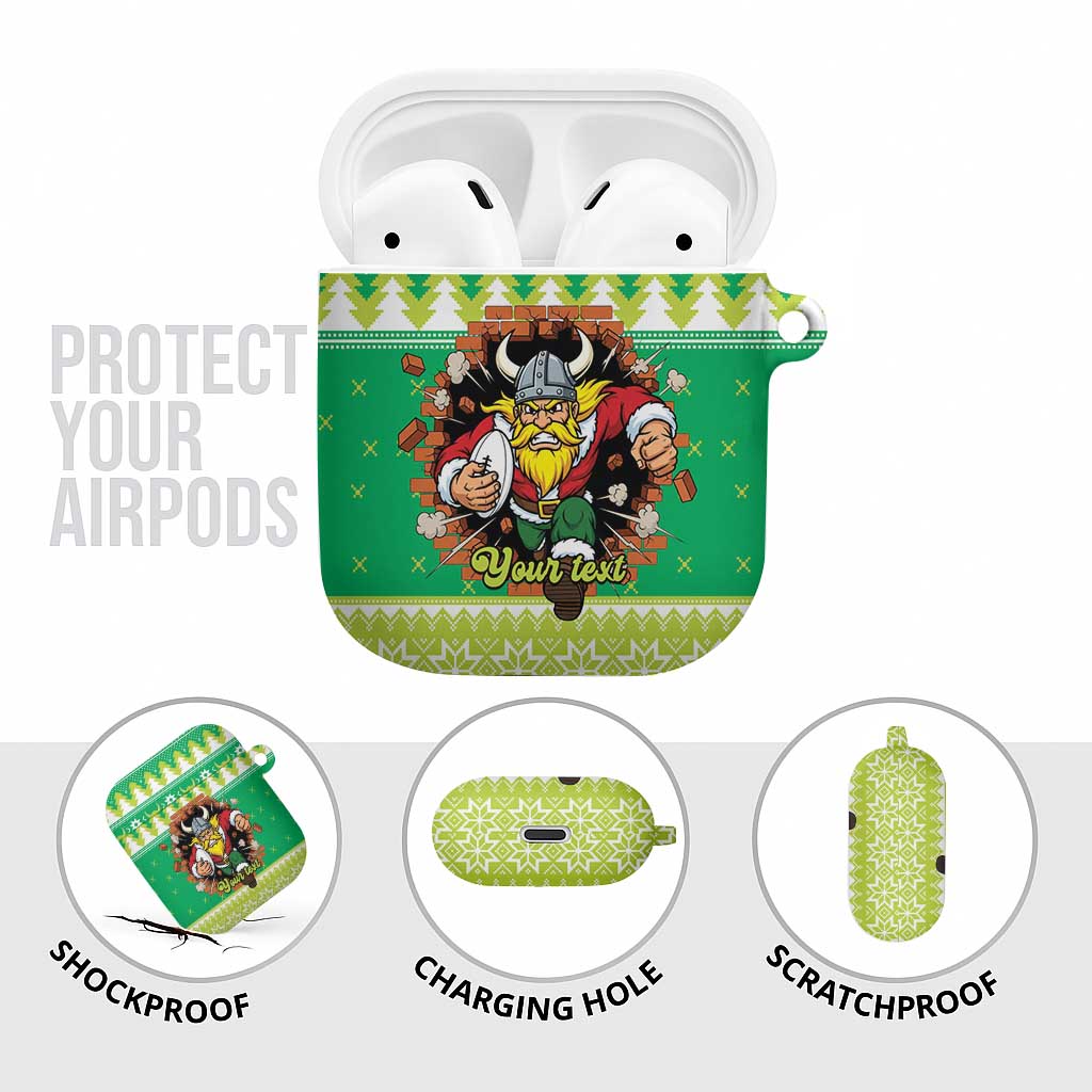 Santa Raiders Personalized AirPods Case Christmas Rugby League Spirit - Aussie Hoodie
