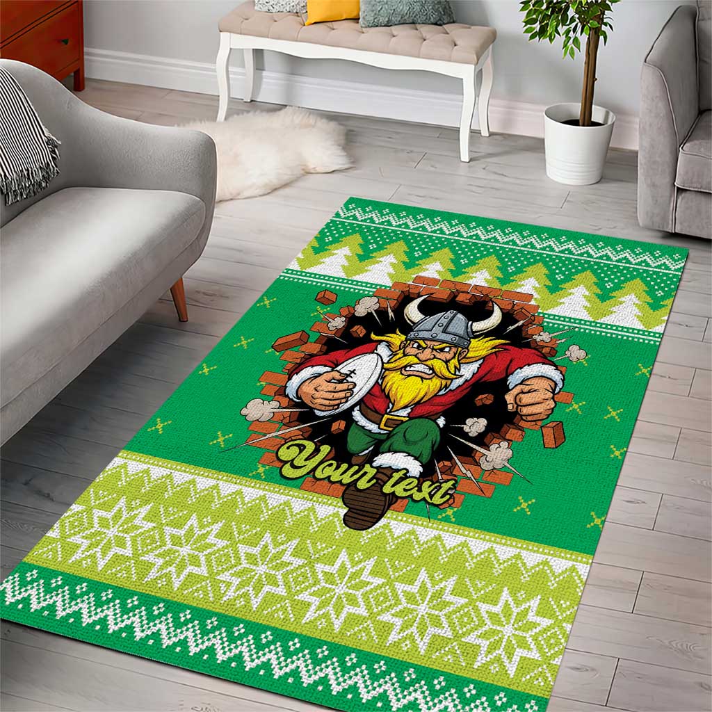 Santa Raiders Personalized Area Rug Christmas Rugby League Spirit - Aussie Hoodie