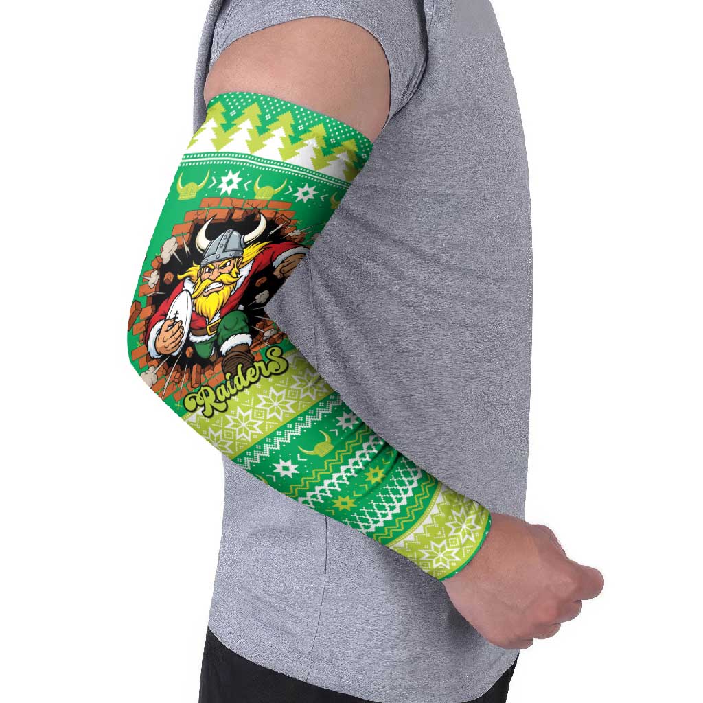 Santa Raiders Personalized Arm Sleeves Christmas Rugby League Spirit - Aussie Hoodie