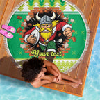 Santa Raiders Personalized Beach Blanket Christmas Rugby League Spirit - Aussie Hoodie