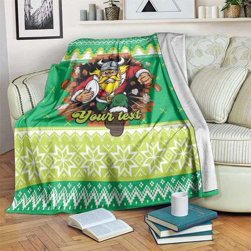 Santa Raiders Personalized Blanket Christmas Rugby League Spirit - Aussie Hoodie