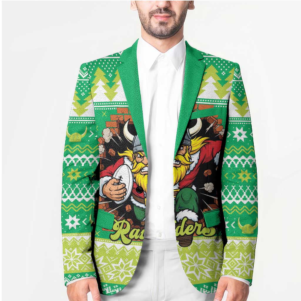 Santa Raiders Personalized Blazer Christmas Rugby League Spirit - Aussie Hoodie