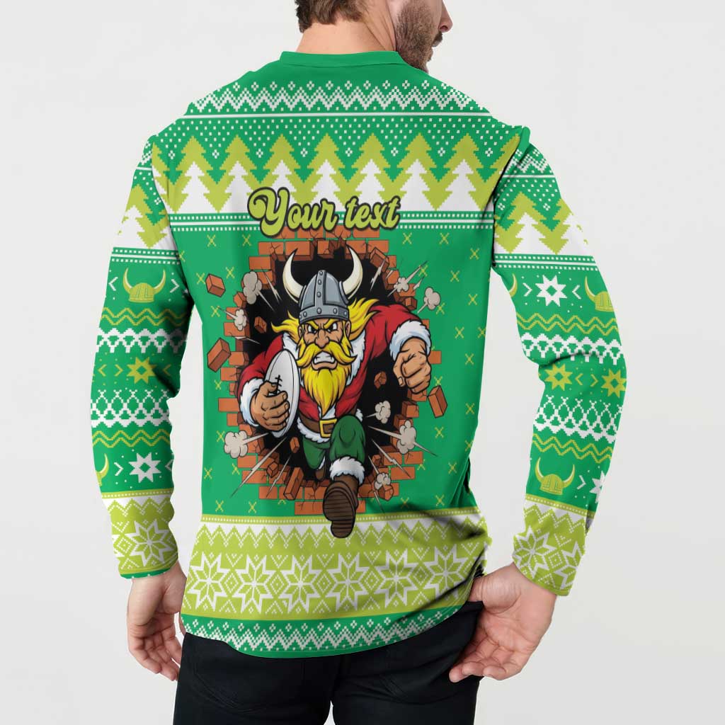 Santa Raiders Personalized Button Sweatshirt Christmas Rugby League Spirit - Aussie Hoodie