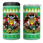 Santa Raiders Personalized 4 in 1 Can Cooler Tumbler Christmas Rugby League Spirit - Aussie Hoodie