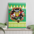 Santa Raiders Personalized Canvas Wall Art Christmas Rugby League Spirit - Aussie Hoodie