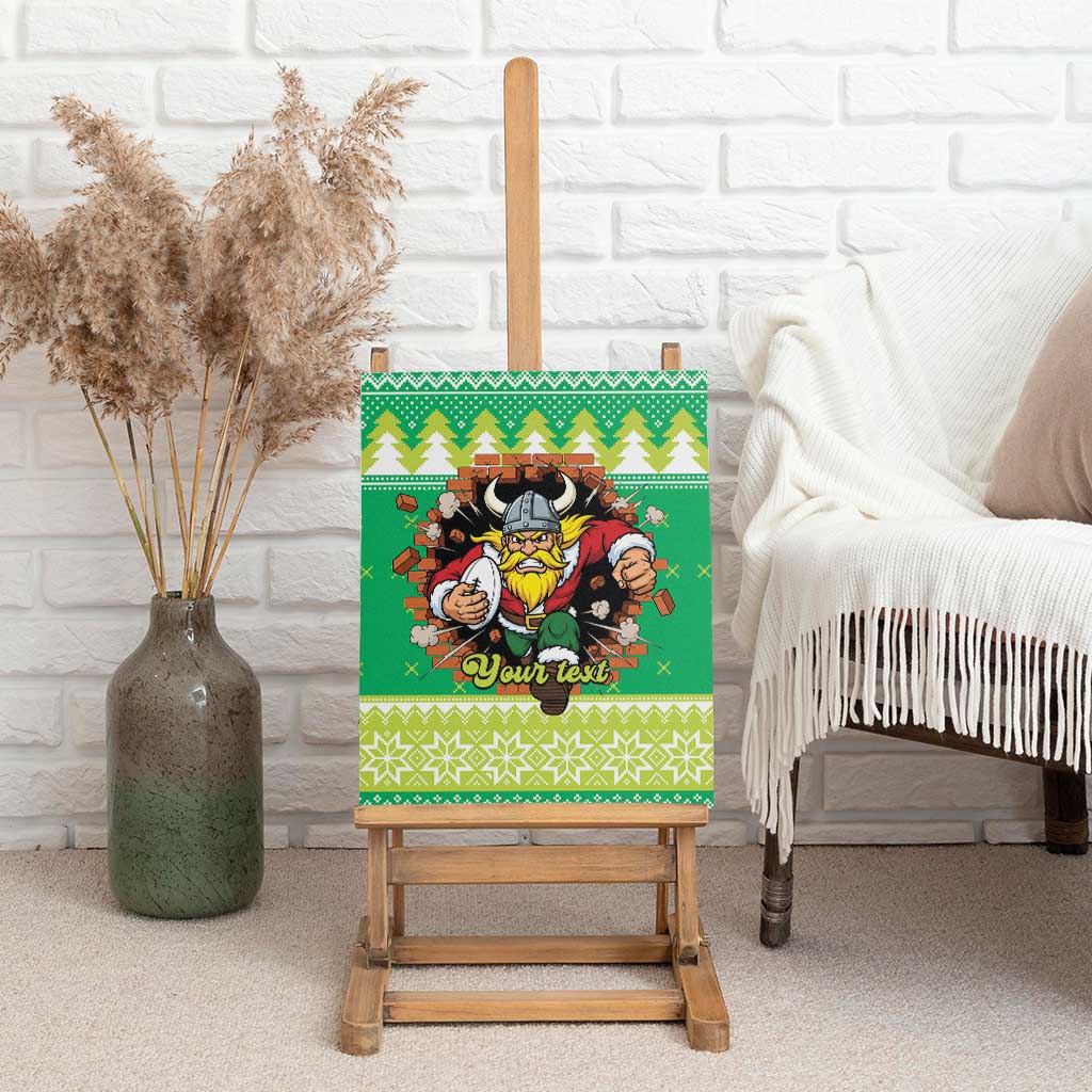 Santa Raiders Personalized Canvas Wall Art Christmas Rugby League Spirit - Aussie Hoodie