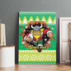 Santa Raiders Personalized Canvas Wall Art Christmas Rugby League Spirit - Aussie Hoodie