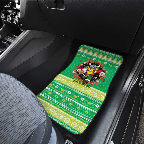 Santa Raiders Personalized Car Mats Christmas Rugby League Spirit - Aussie Hoodie
