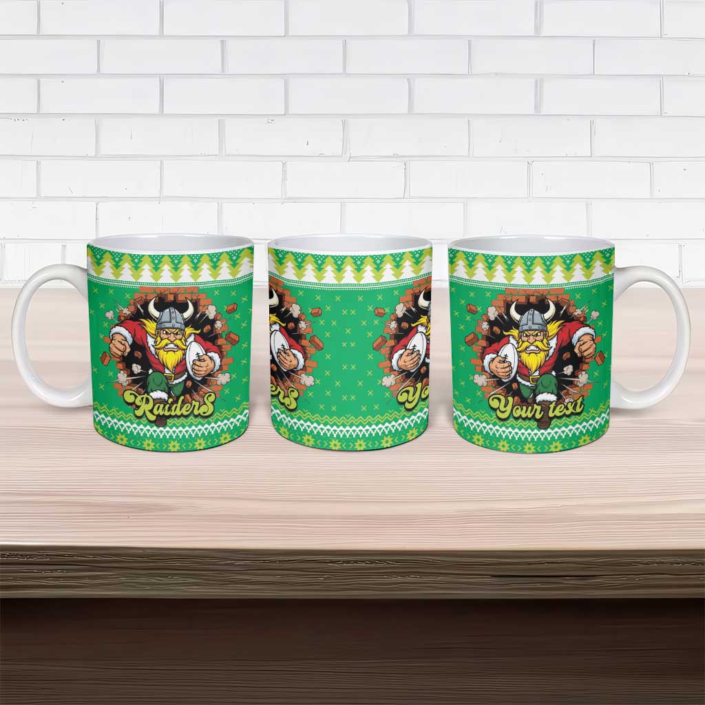 Santa Raiders Personalized Ceramic Mug Christmas Rugby League Spirit - Aussie Hoodie