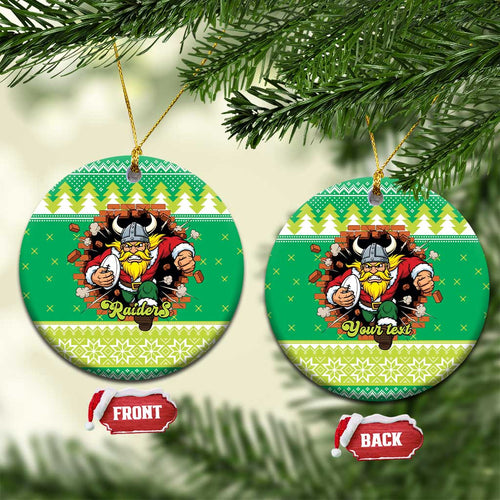 Santa Raiders Personalized Ceramic Ornament Christmas Rugby League Spirit - Aussie Hoodie