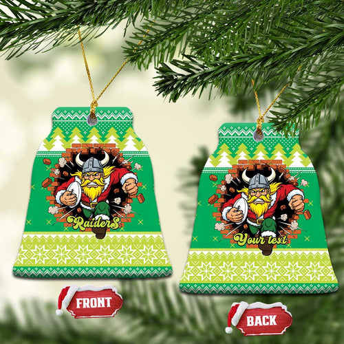 Santa Raiders Personalized Ceramic Ornament Christmas Rugby League Spirit - Aussie Hoodie