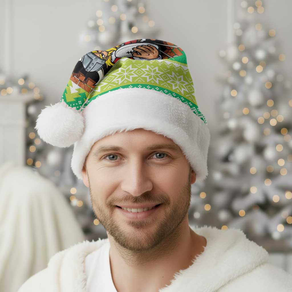 Santa Raiders Personalized Christmas Santa Hat Christmas Rugby League Spirit - Aussie Hoodie