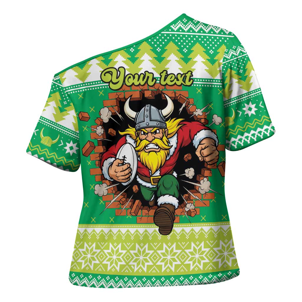 Santa Raiders Personalized Cross Shoulder Shirt Christmas Rugby League Spirit - Aussie Hoodie