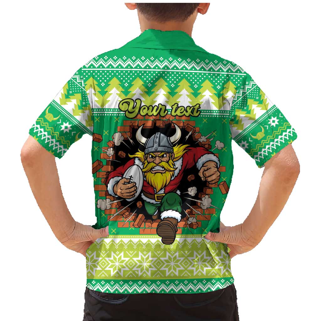 Santa Raiders Personalized Family Matching Mermaid Dress and Hawaiian Shirt Christmas Rugby League Spirit - Aussie Hoodie