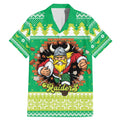 Santa Raiders Personalized Family Matching Mermaid Dress and Hawaiian Shirt Christmas Rugby League Spirit - Aussie Hoodie