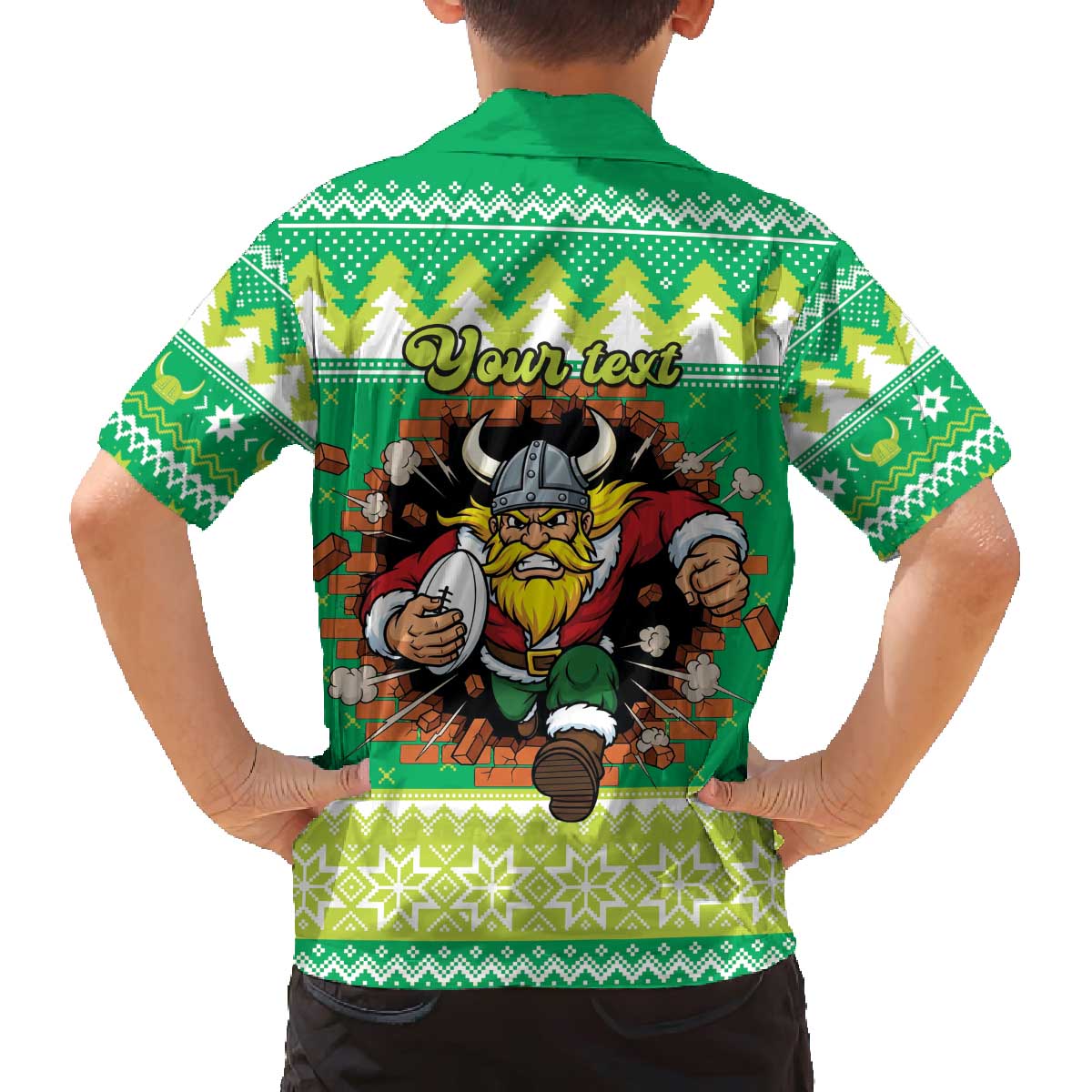 Santa Raiders Personalized Family Matching Off The Shoulder Long Sleeve Dress and Hawaiian Shirt Christmas Rugby League Spirit - Aussie Hoodie