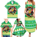 Santa Raiders Personalized Family Matching Summer Maxi Dress and Hawaiian Shirt Christmas Rugby League Spirit - Aussie Hoodie