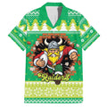 Santa Raiders Personalized Family Matching Summer Maxi Dress and Hawaiian Shirt Christmas Rugby League Spirit - Aussie Hoodie