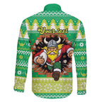 Santa Raiders Personalized Family Matching Summer Maxi Dress and Hawaiian Shirt Christmas Rugby League Spirit - Aussie Hoodie