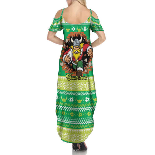 Santa Raiders Personalized Family Matching Summer Maxi Dress and Hawaiian Shirt Christmas Rugby League Spirit - Aussie Hoodie