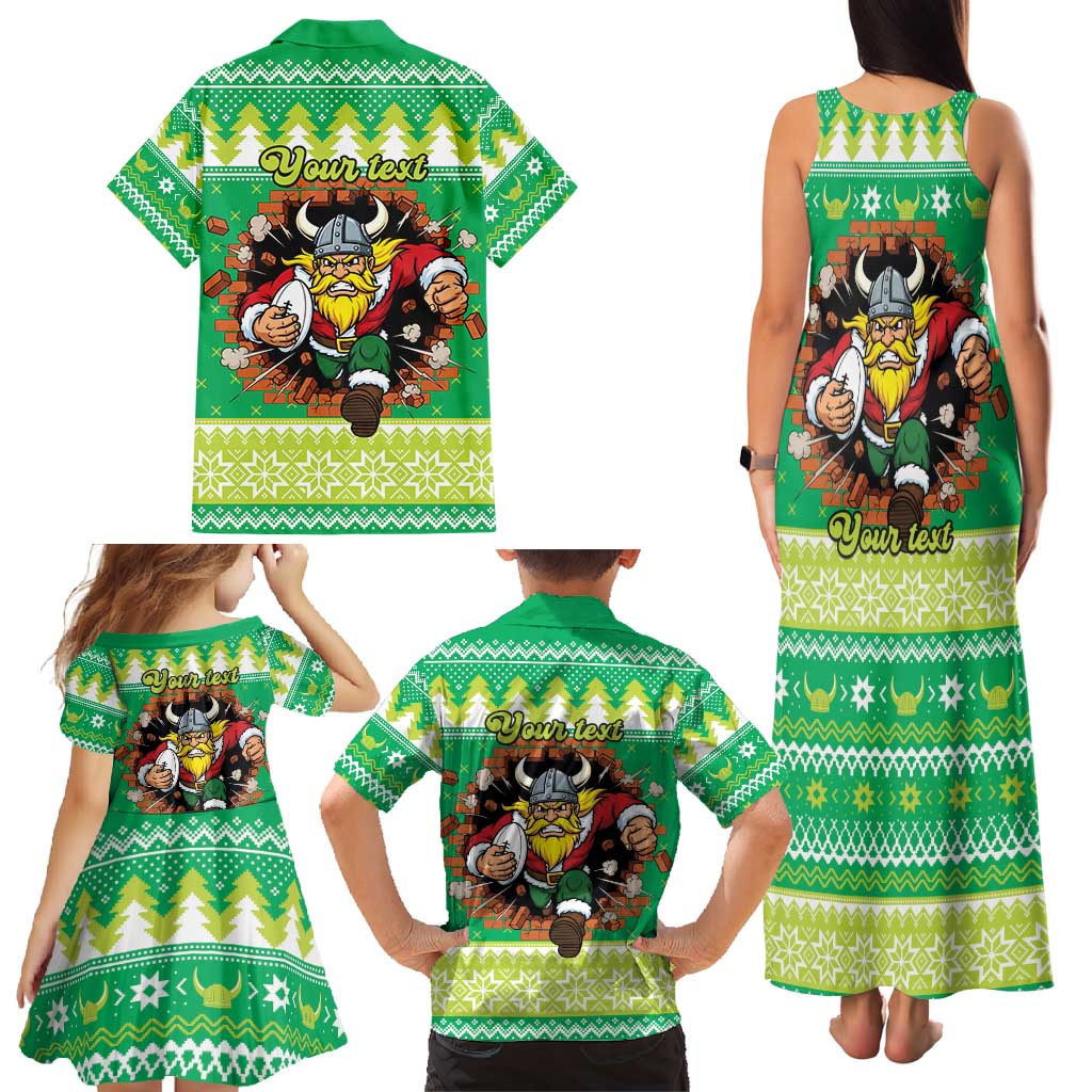Santa Raiders Personalized Family Matching Tank Maxi Dress and Hawaiian Shirt Christmas Rugby League Spirit - Aussie Hoodie