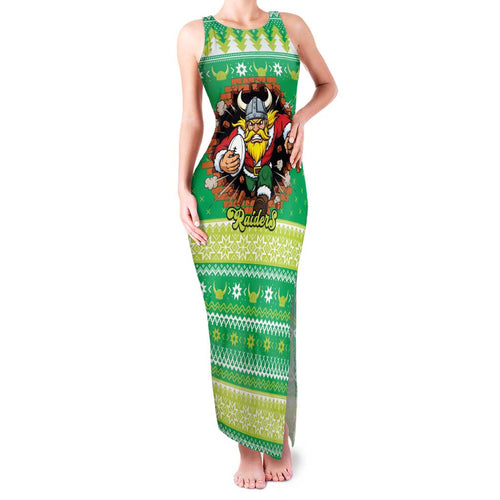 Santa Raiders Personalized Family Matching Tank Maxi Dress and Hawaiian Shirt Christmas Rugby League Spirit - Aussie Hoodie
