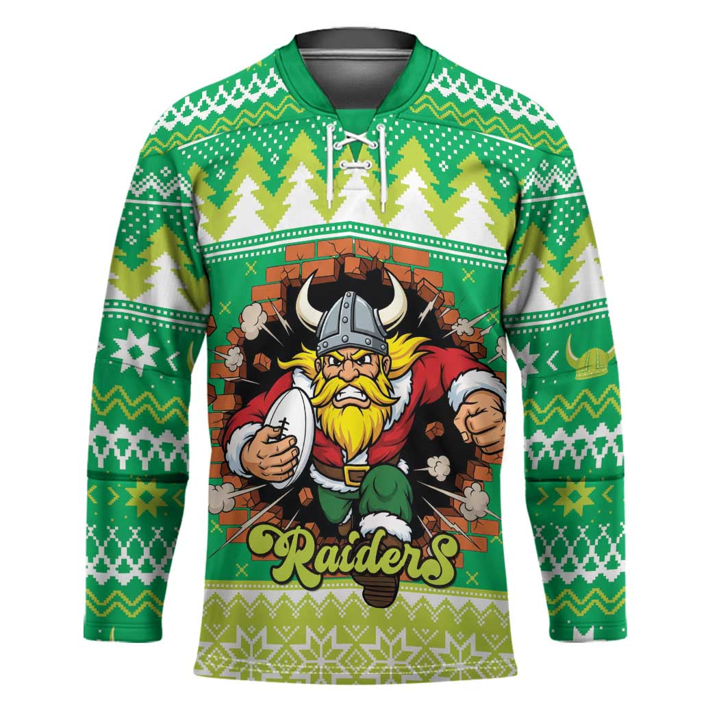 Santa Raiders Personalized Hockey Jersey Christmas Rugby League Spirit - Aussie Hoodie