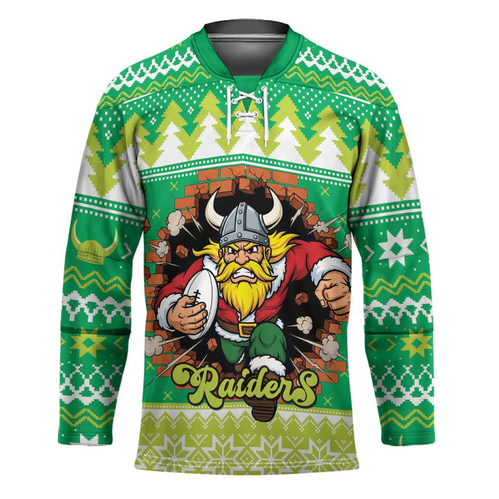 Santa Raiders Personalized Hockey Jersey Christmas Rugby League Spirit - Aussie Hoodie