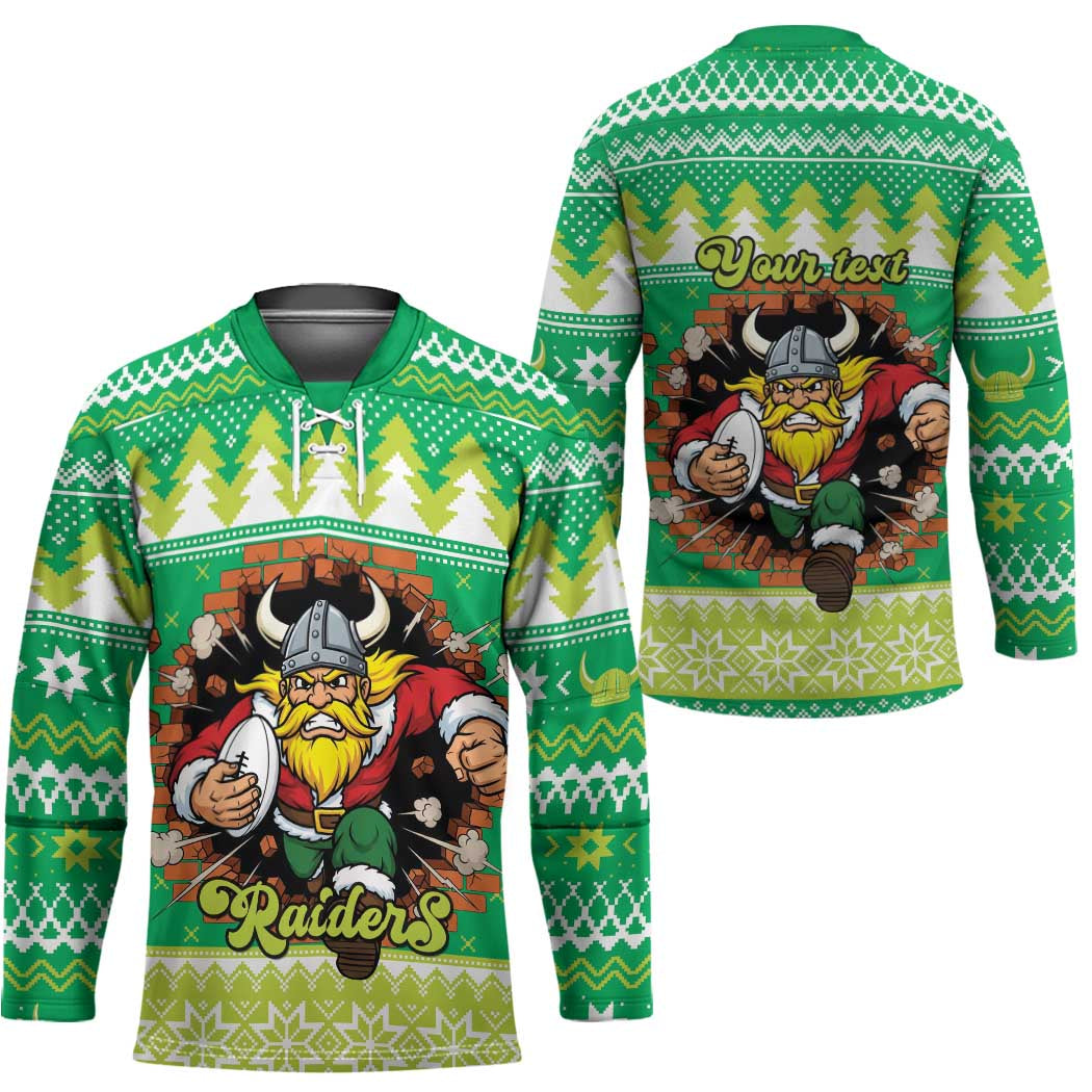 Santa Raiders Personalized Hockey Jersey Christmas Rugby League Spirit - Aussie Hoodie