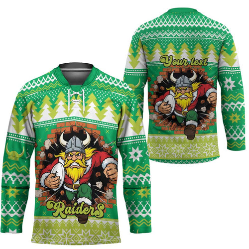 Santa Raiders Personalized Hockey Jersey Christmas Rugby League Spirit - Aussie Hoodie