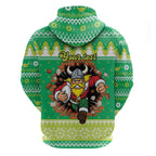 Santa Raiders Personalized Hoodie Christmas Rugby League Spirit - Aussie Hoodie