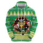 Santa Raiders Personalized Hoodie Christmas Rugby League Spirit - Aussie Hoodie