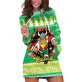 Santa Raiders Personalized Hoodie Dress Christmas Rugby League Spirit - Aussie Hoodie
