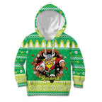 Santa Raiders Personalized Kid Hoodie Christmas Rugby League Spirit - Aussie Hoodie