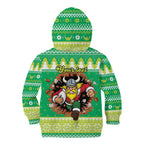 Santa Raiders Personalized Kid Hoodie Christmas Rugby League Spirit - Aussie Hoodie