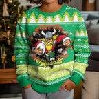 Santa Raiders Personalized Kid Ugly Christmas Sweater Christmas Rugby League Spirit - Aussie Hoodie