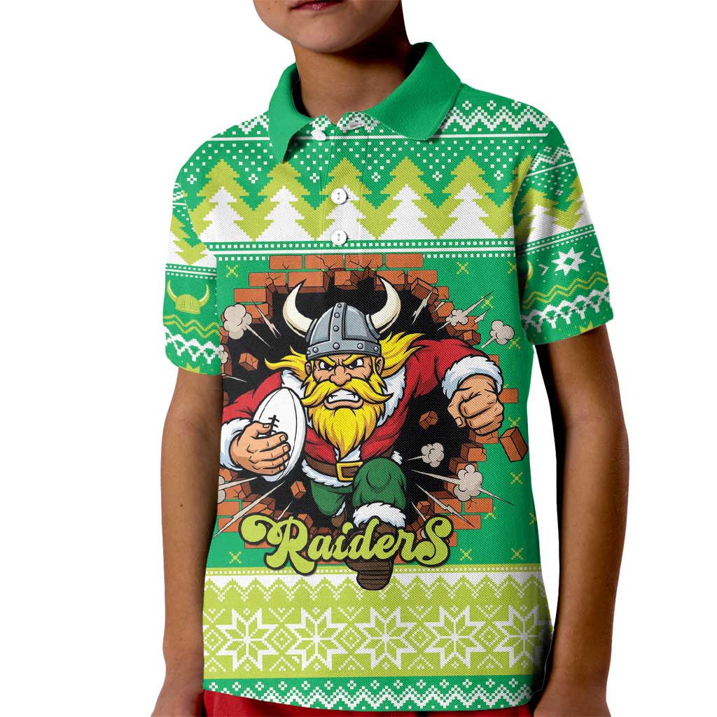 Santa Raiders Personalized Kid Polo Shirt Christmas Rugby League Spirit - Aussie Hoodie
