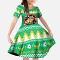 Santa Raiders Personalized Kid Short Sleeve Dress Christmas Rugby League Spirit - Aussie Hoodie