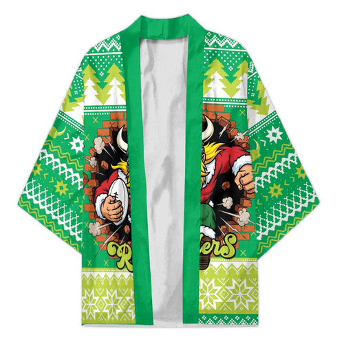 Santa Raiders Personalized Kimono Christmas Rugby League Spirit - Aussie Hoodie