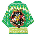 Santa Raiders Personalized Kimono Christmas Rugby League Spirit - Aussie Hoodie