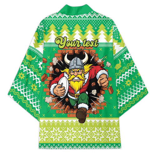 Santa Raiders Personalized Kimono Christmas Rugby League Spirit - Aussie Hoodie