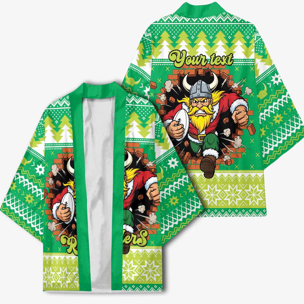 Santa Raiders Personalized Kimono Christmas Rugby League Spirit - Aussie Hoodie