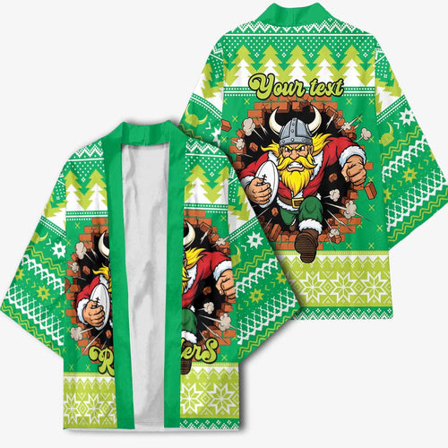 Santa Raiders Personalized Kimono Christmas Rugby League Spirit - Aussie Hoodie